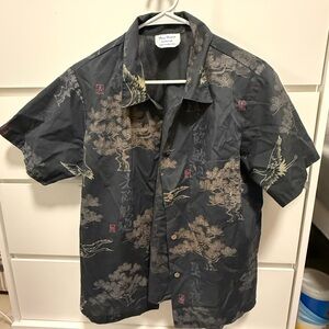 Vintage Crane and Pine Aloha Shirt